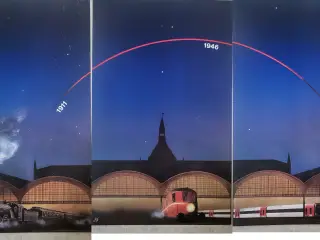 3 Stk. Originale DSB plakater - Bo Benfils, 1986