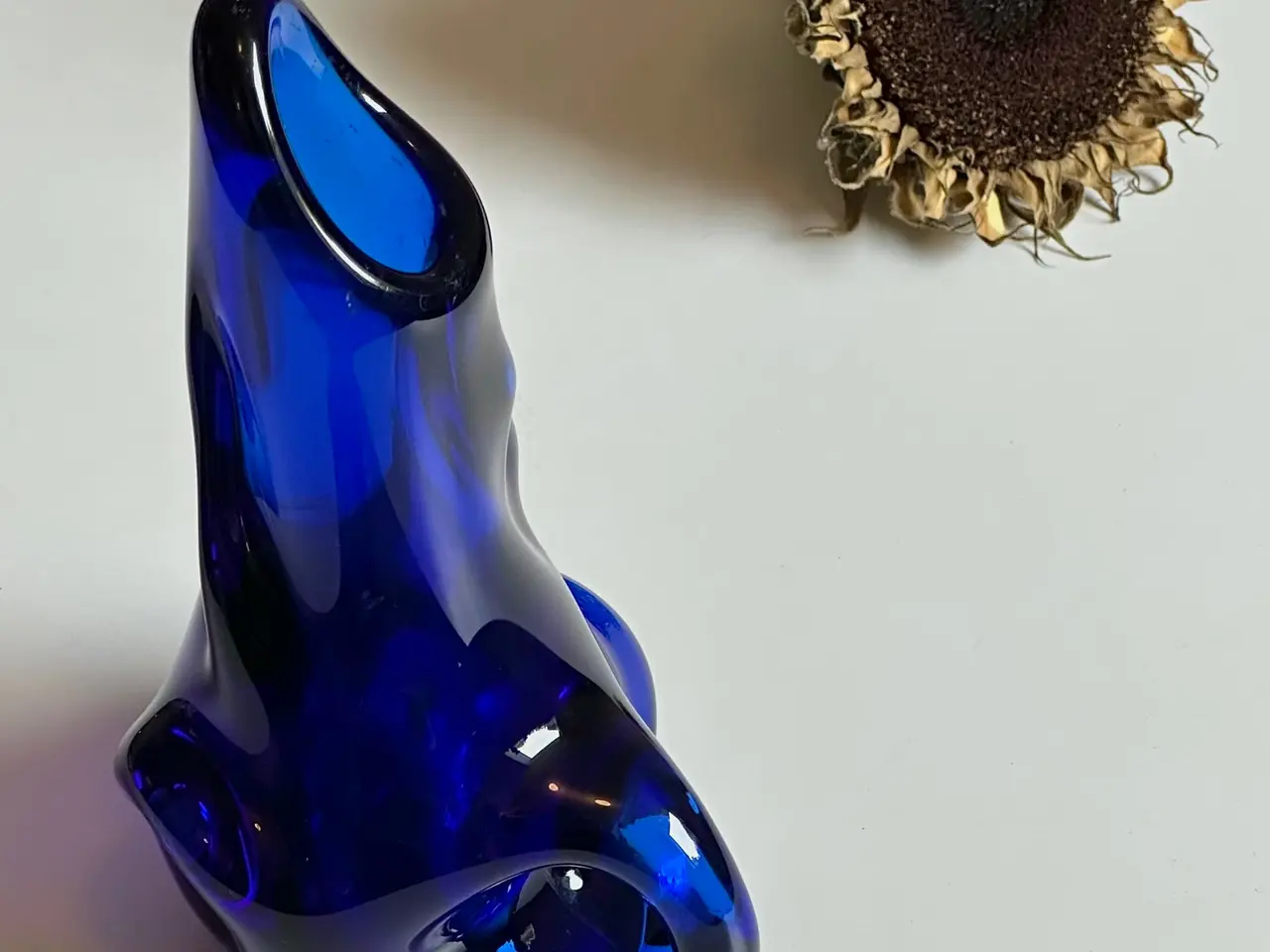 Billede 8 - Kunstvase, koboltblå