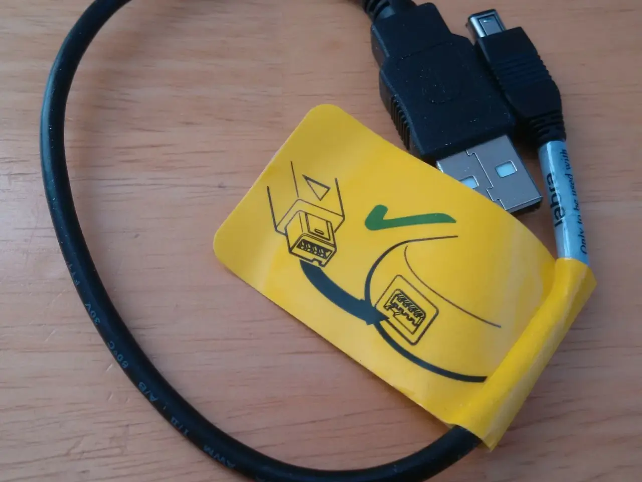 Billede 2 - jabra USB lade-kabel med firkantet stik