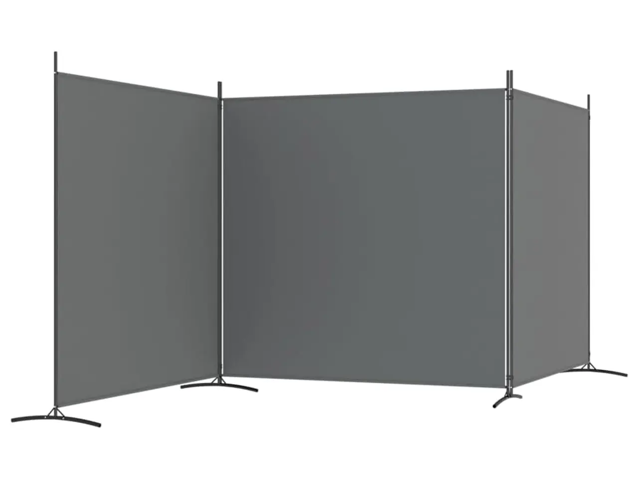 Billede 4 - 3-panels rumdeler i stof - 525×180 cm, antracitgrå