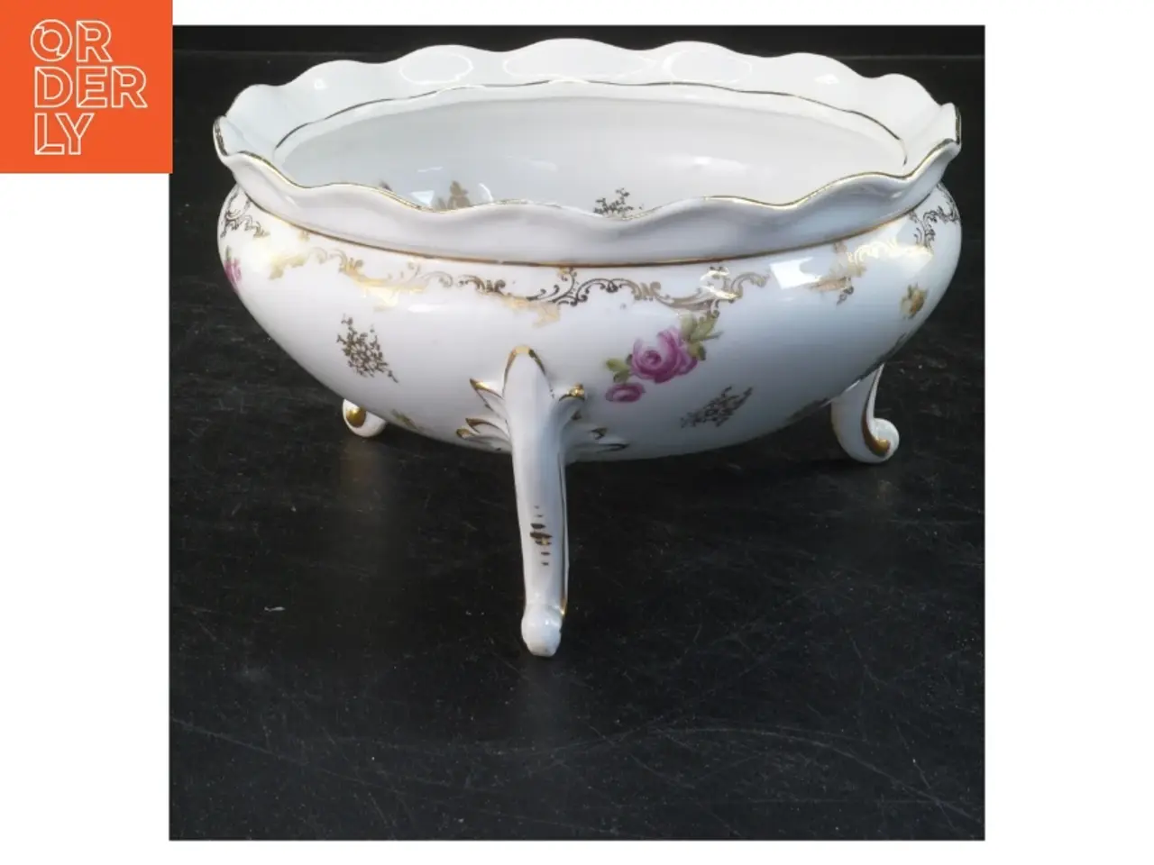 Billede 1 - Dekorativ porcelænsskål (str. 9x16 cm)