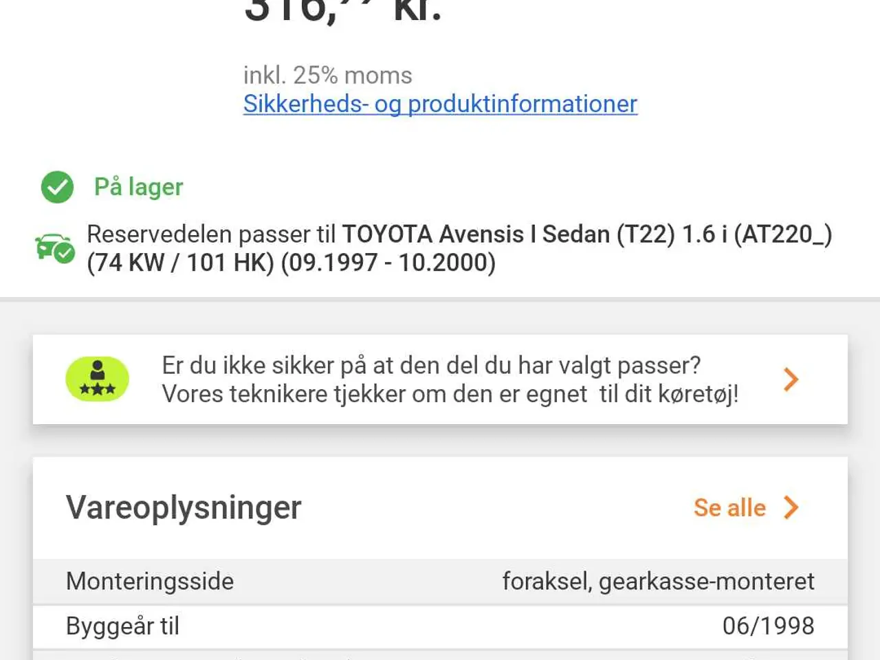 Billede 2 - Knokkelled Toyota 