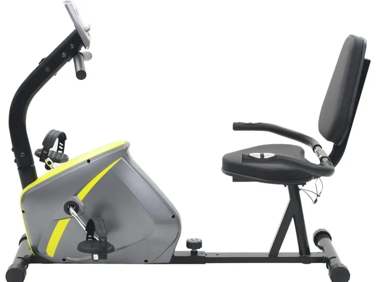 Billede 4 - Liggende motionscykel med pulsmåler - grå/gul