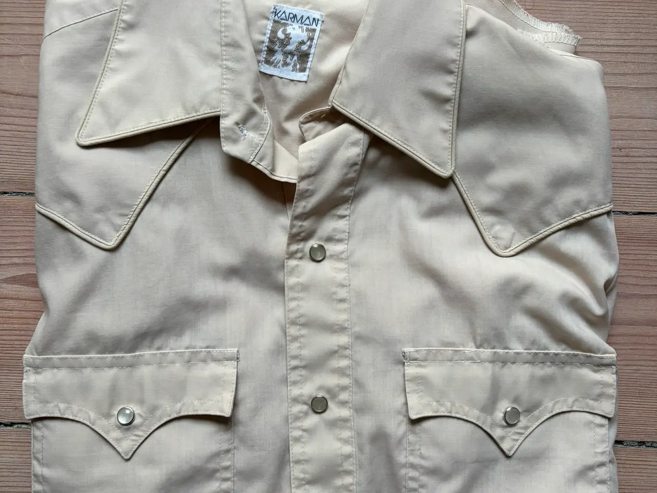 Billede 4 - Retro Karman westernskjorte med trykknapper.