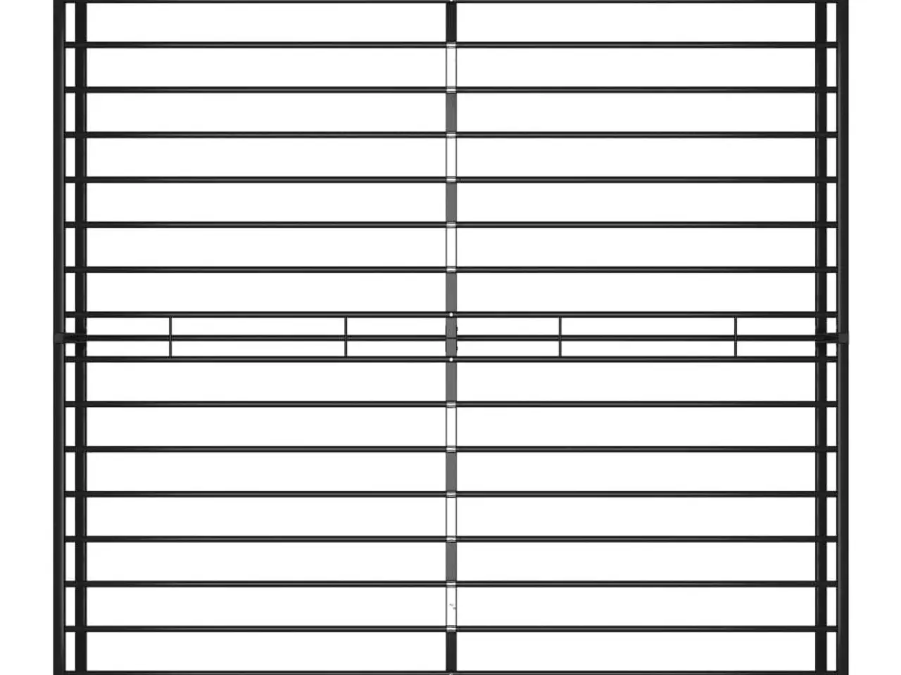 Billede 6 - Sengestel i metal 140 x 200 cm - sort sengeramme med lamelbund