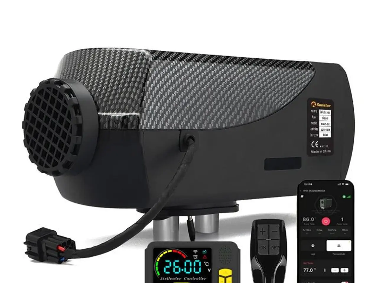 Billede 1 - Sunster SH B2 2 kW dieselfyr med Bluetooth