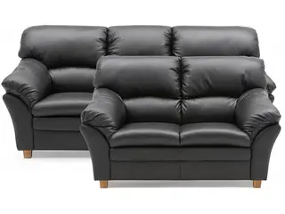 Hjort Knudsen Tilst 3+2 pers sofasæt ægte læder