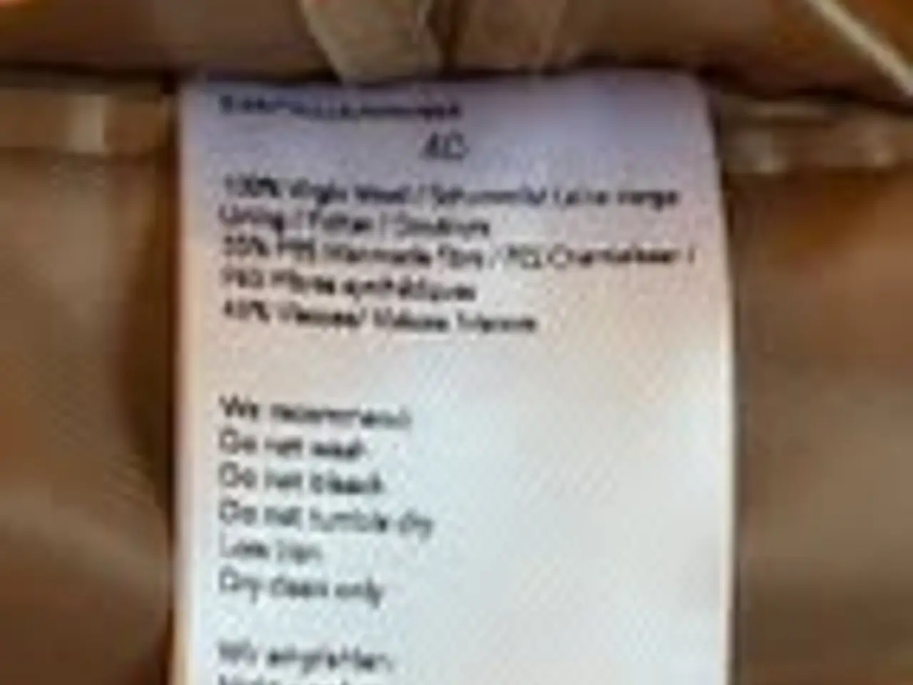 Billede 4 - Sand Clareta Long frakke uld str. 40 gulternet dam