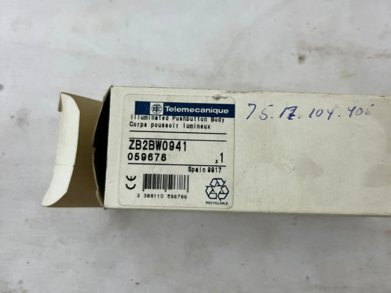 Billede 5 - Telemecanique ZB2BW0941 Illuminated Pushbutton 1NO