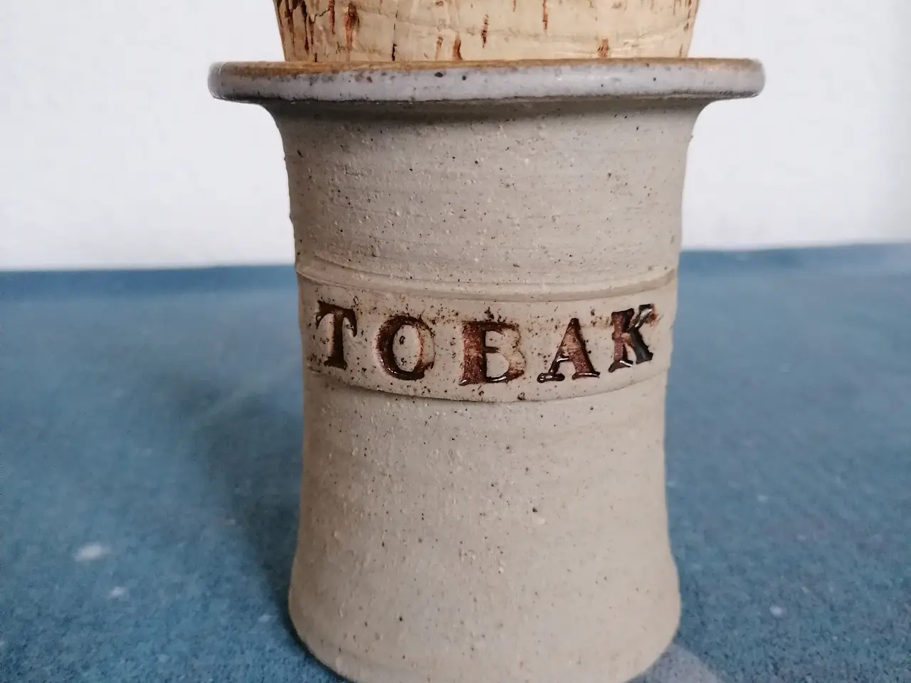 Billede 1 - Flot Tobakskrukke med Korkprop
