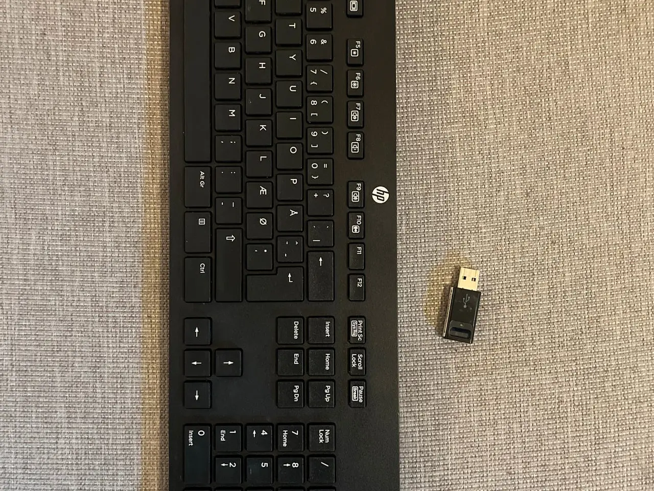 Billede 1 - HP trådløst tastatur SK-2064 med dongle