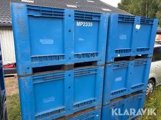 Stabelbare plastpallebokse 3 Styk