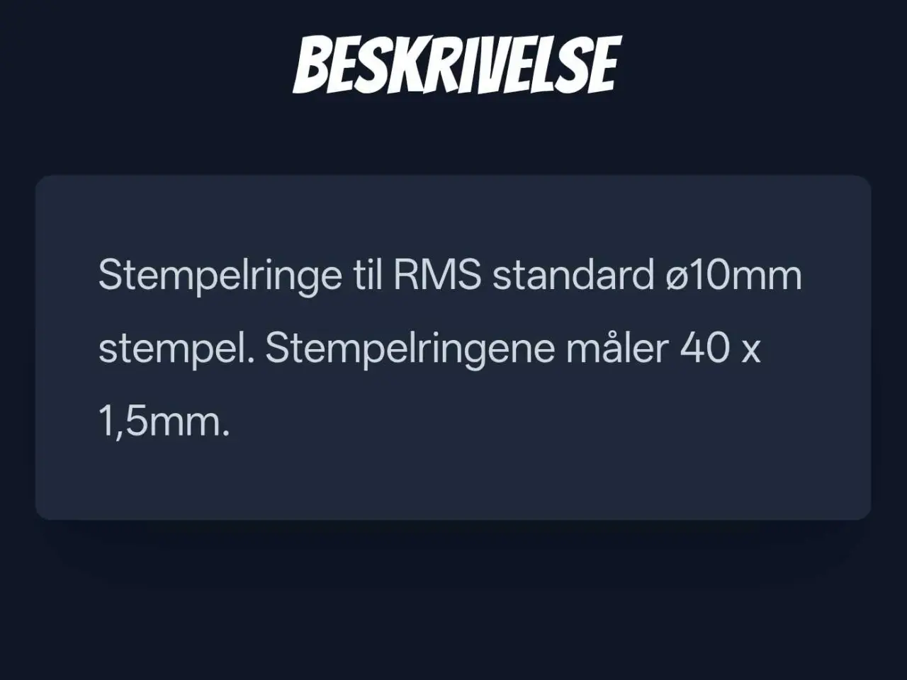 Billede 4 - Nye 40mm Stempelringe. PGO /Yamaha/Aprilia/VGA/CPI