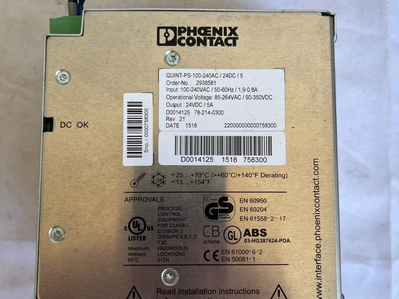 Billede 6 - Phoenix Contact QUINT-PS-100-240AC/24DC/5 24V 5A