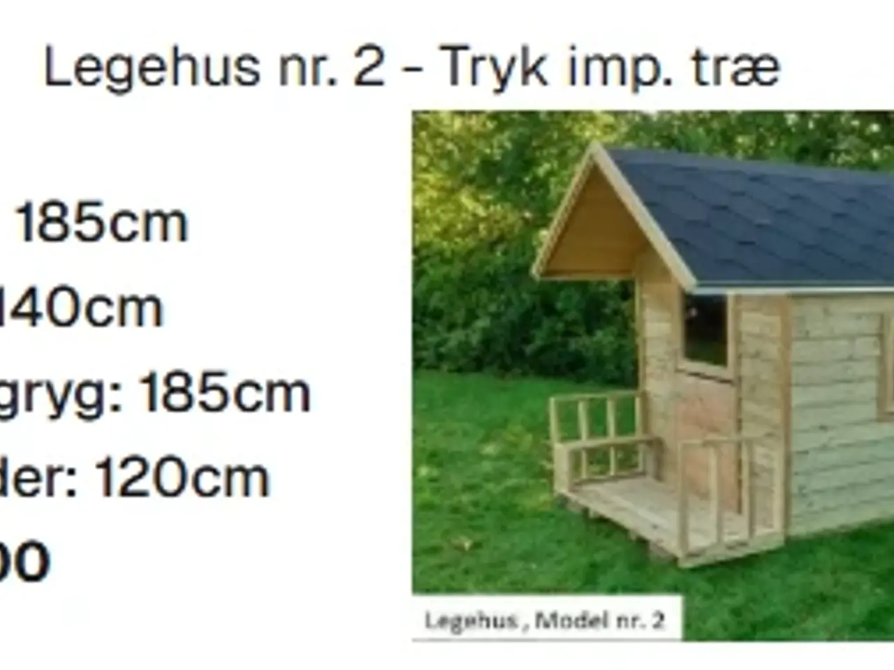Billede 1 - Legehuse & Sandkasse