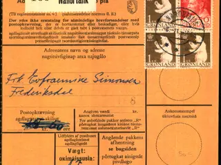 Adressekort fra Grønland 8 - 11 - 1965 - 3x1 kr - 1x 60 øre