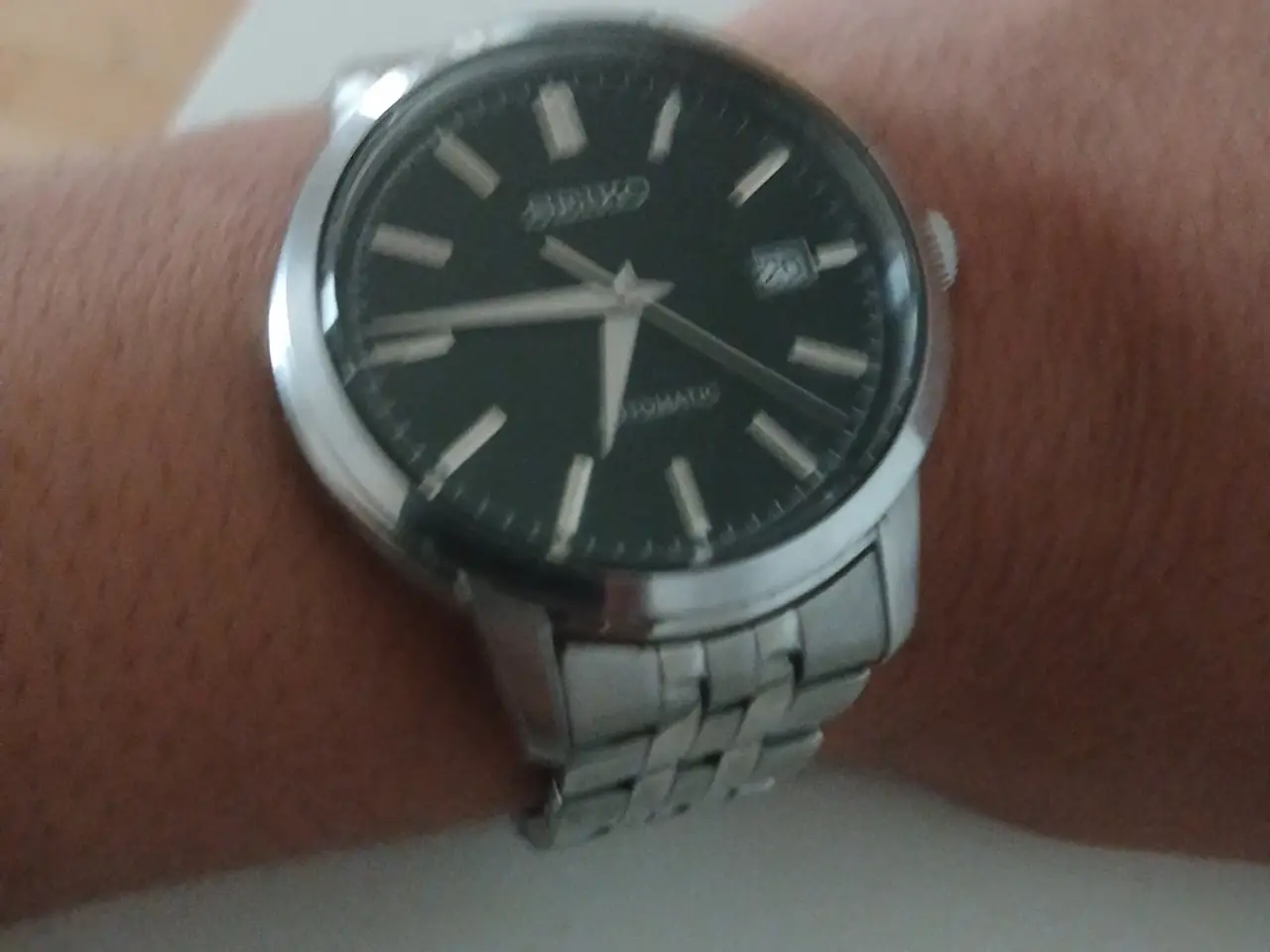 Billede 1 - Seiko herreur automatisk stål sort skive