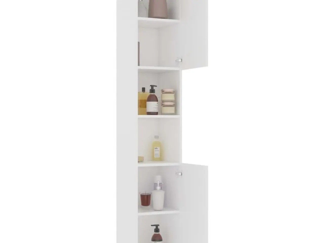 Billede 4 - Badeværelsesskab 30 × 30 × 179 cm - hvidt konstrueret træ