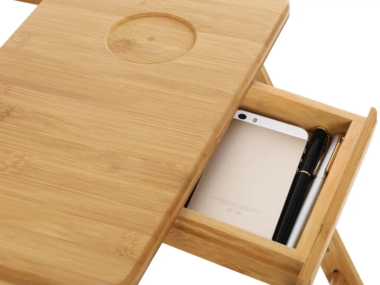 Billede 5 - Laptopbord i bambus, foldbart 55 x 35 cm - LLD002