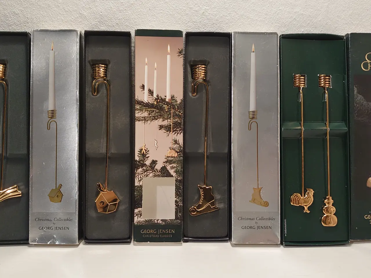 Billede 1 - Georg Jensen:4 pakker med lyseholdere til juletræ
