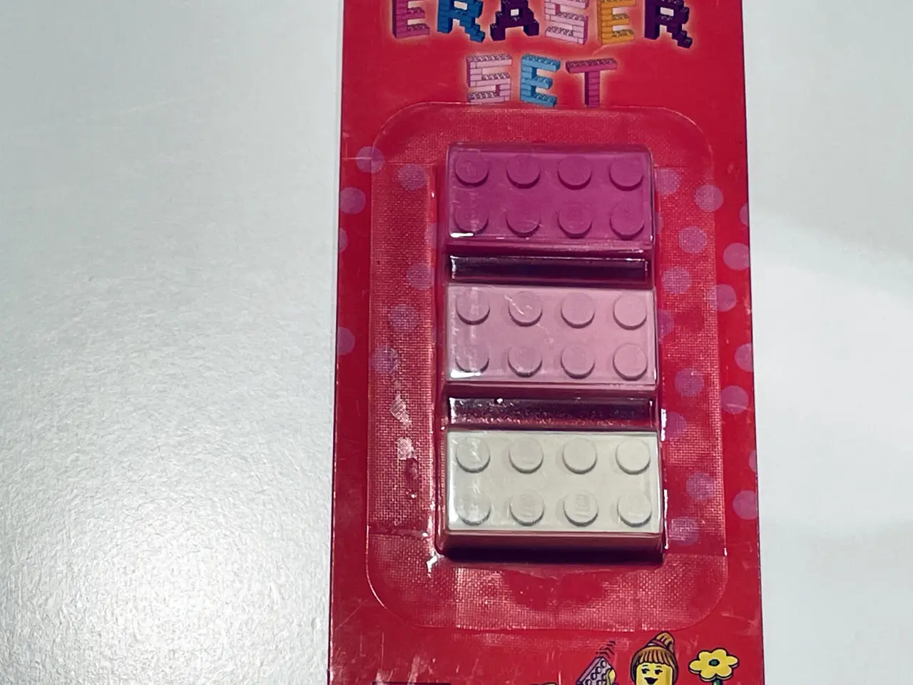 Billede 3 - LEGO Viskelædere – pink, lyserød og hvid 