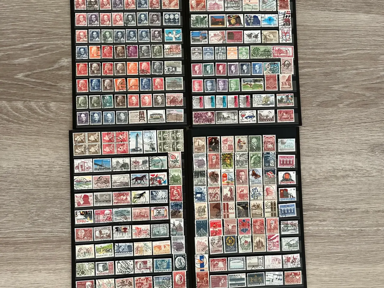 Billede 4 - 830 stk Danske frim.,4-blok,arkrester, sam.tryk