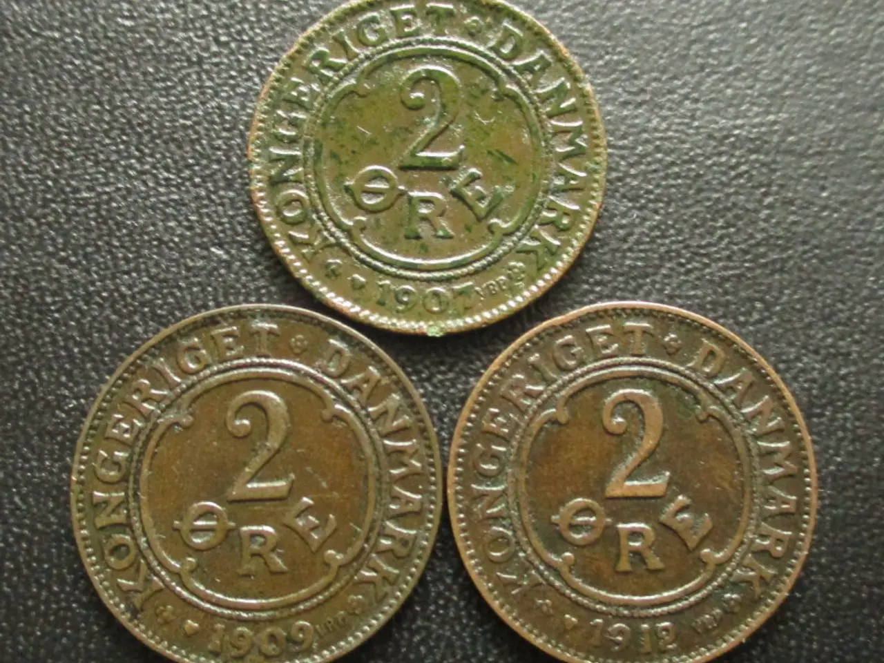 Billede 1 - 2 ører 1907-1912 Fr. VIII komplet sæt