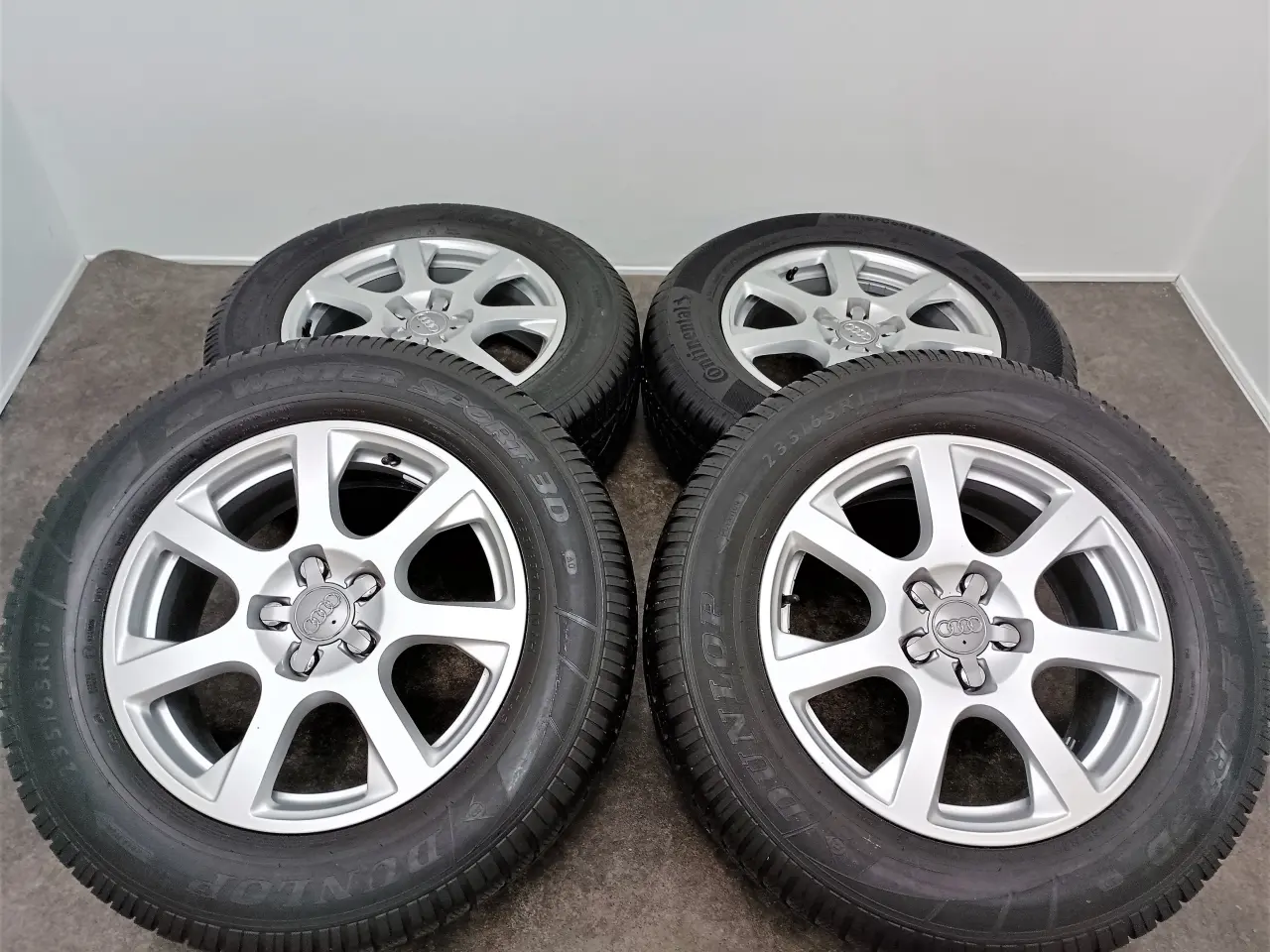 Billede 3 - 5x112 17" ET37 nav 66,6ø AUDI vintersæt