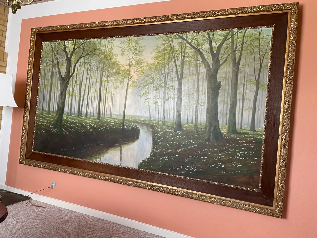 Billede 1 - Maleri, 275x160 cm, af skovparti