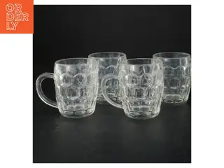 Retro ølglas med håndtag (str. 10 cm)