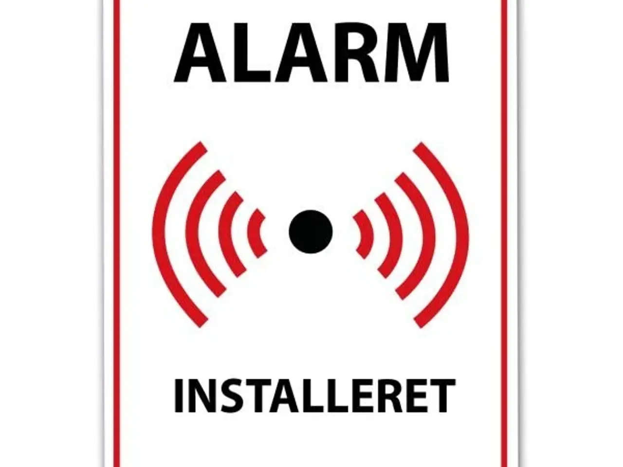 Billede 2 - Alarm klistermærke - selvklæbende alarmskilt