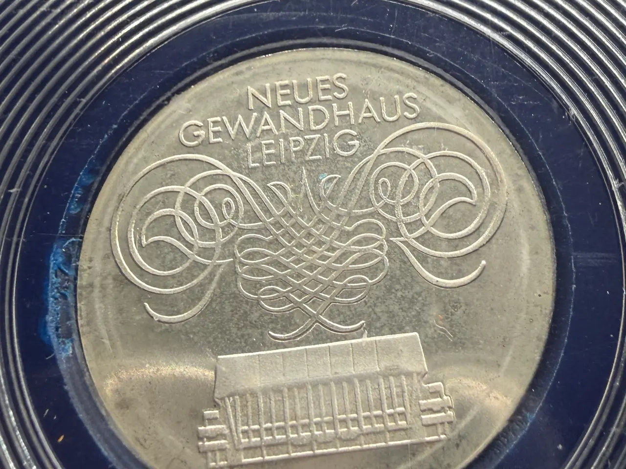 Billede 3 - DDR 10 Mark 1982 sølvmønt – Neues Gewandhaus Leip