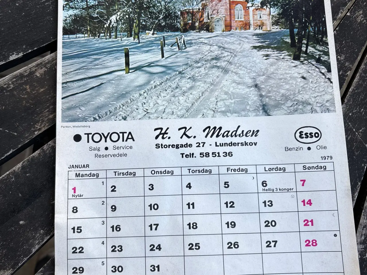 Billede 1 - Esso / toyota kalender 1979