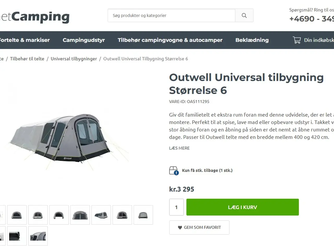 Billede 4 - Outwell telt pakke