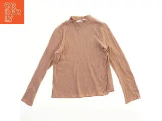 Langærmet ribbet bluse fra H&M (str. 140)