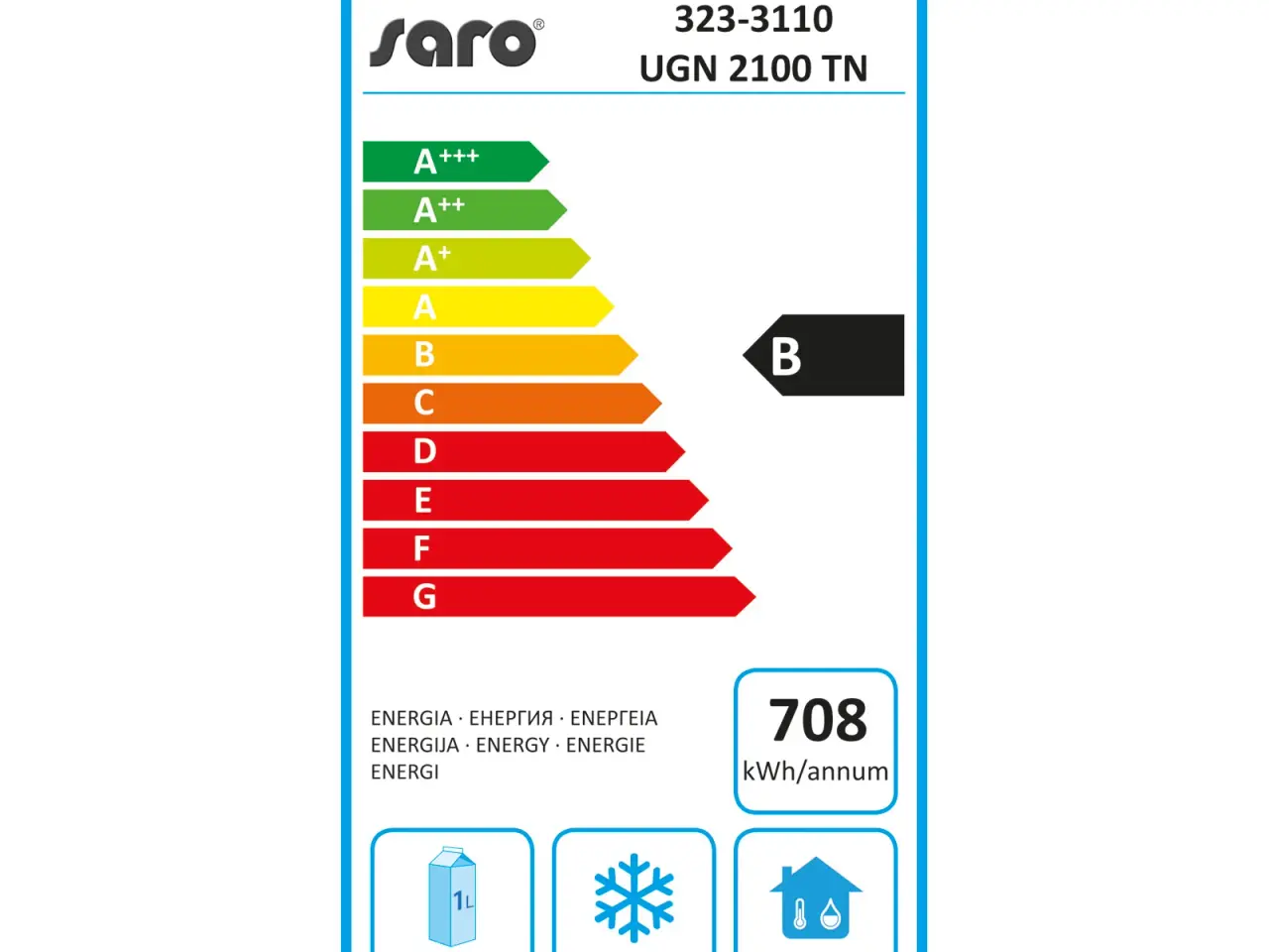 Billede 2 - Lavt kølebord med 2 døre – B1360 x D700 x H650 mm