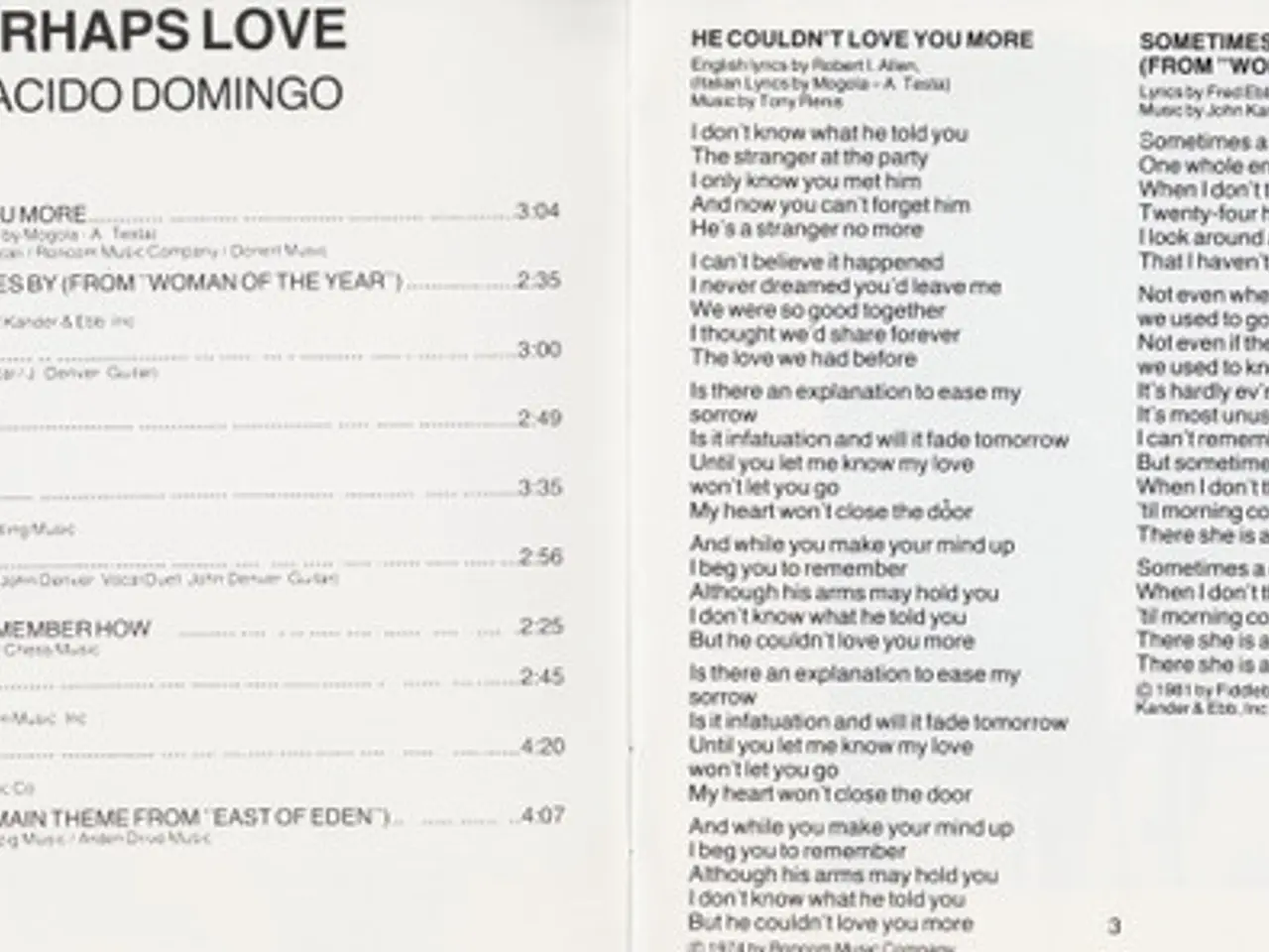 Billede 5 - Placido Domingo With… – Perhaps Love – CD