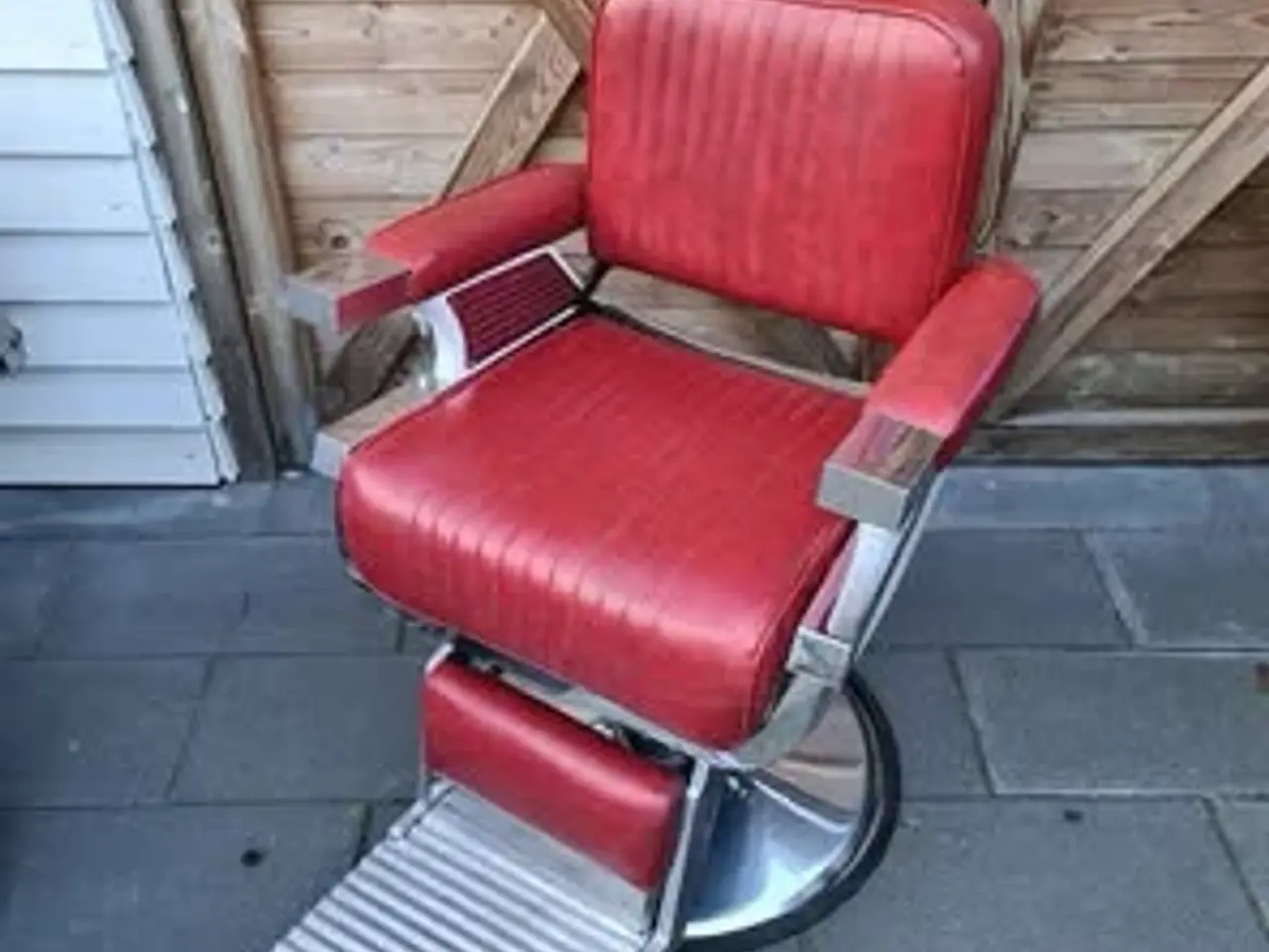 Billede 4 - Barberstol Rød