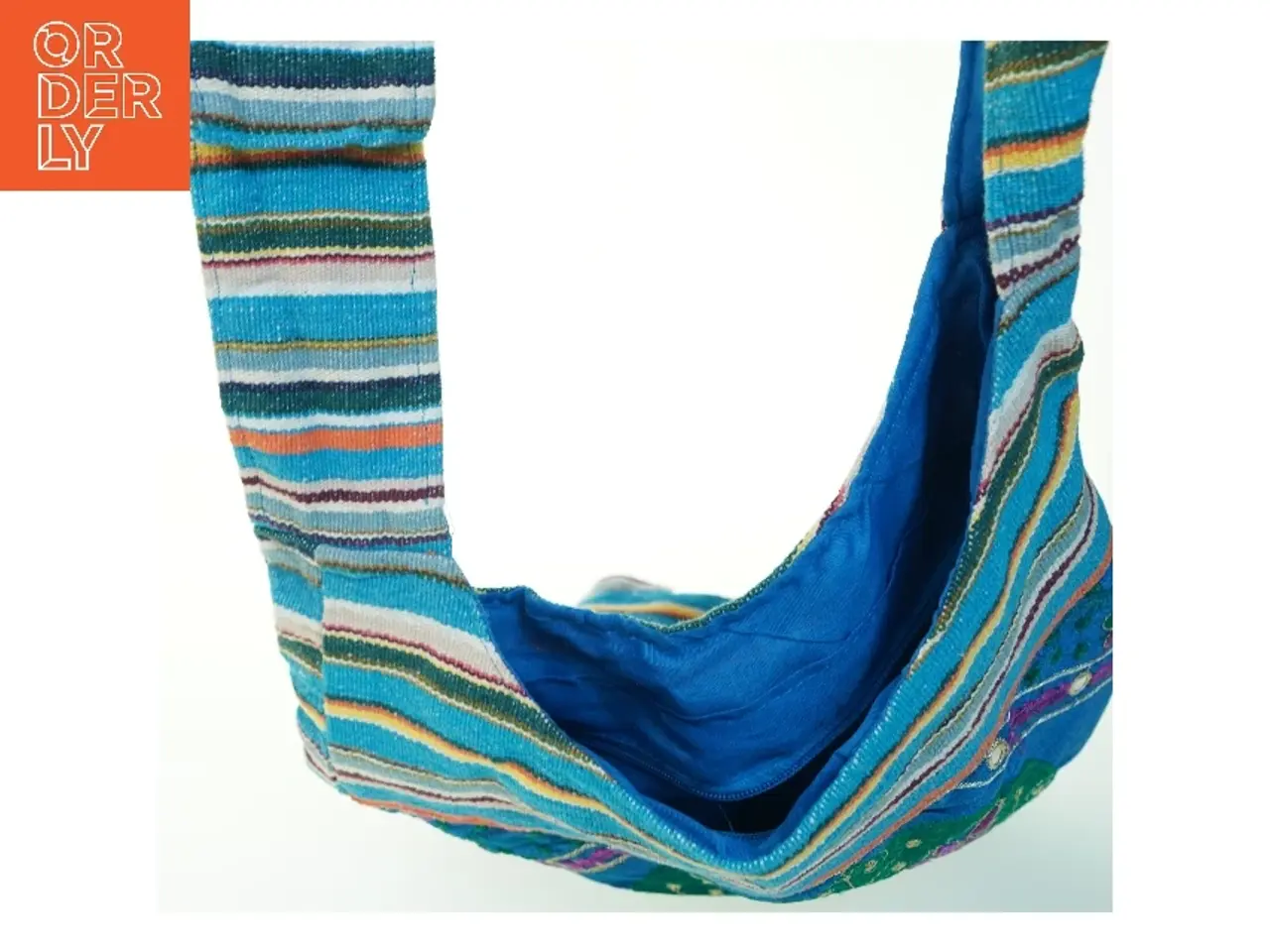 Billede 2 - Broderet stofskuldertaske (str. 40x33 cm)