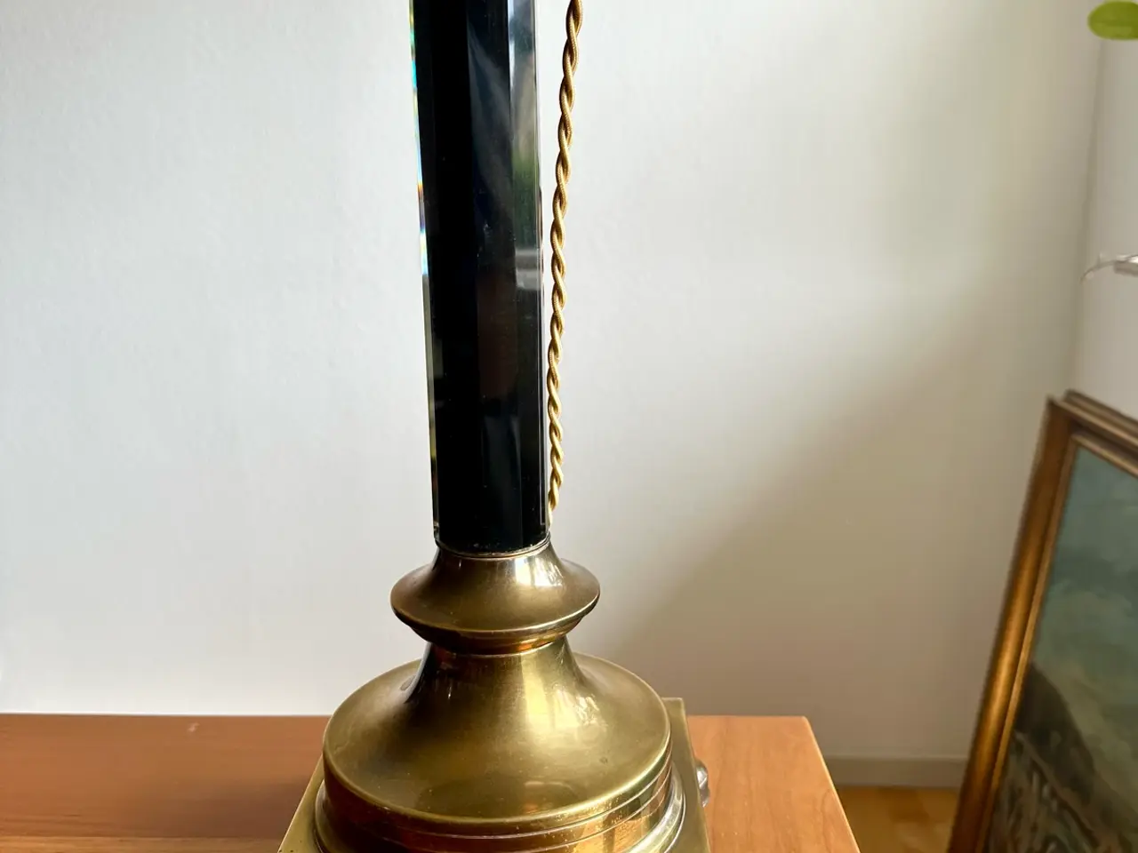 Billede 2 - Antik messing bordlampe fra ca. år 1900
