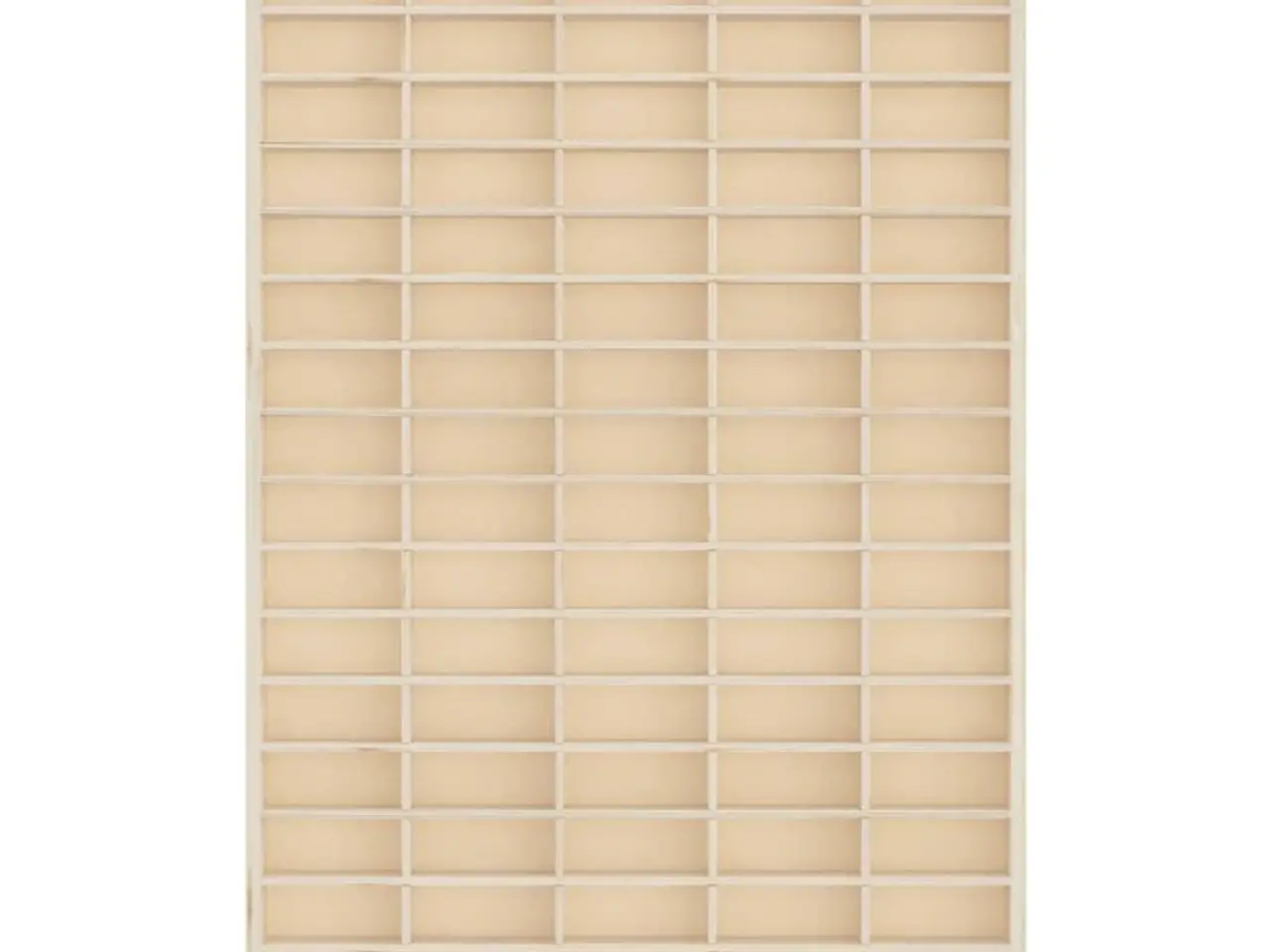 Billede 4 - Samlermontre i træ med 90 rum - væghylde 50,5×4,5×79 cm