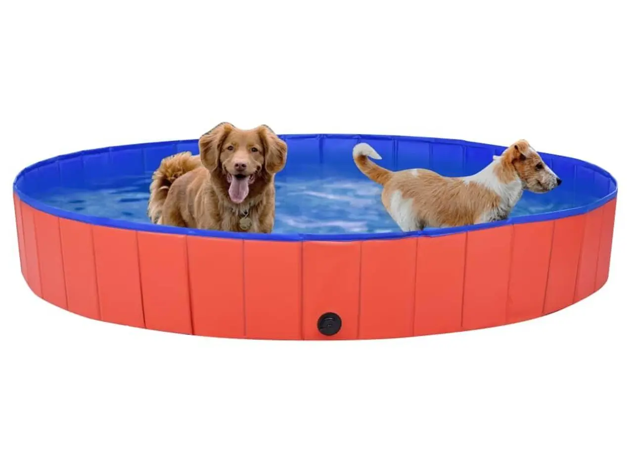 Billede 2 - Foldbart hundebassin 200 × 30 cm i PVC - rød