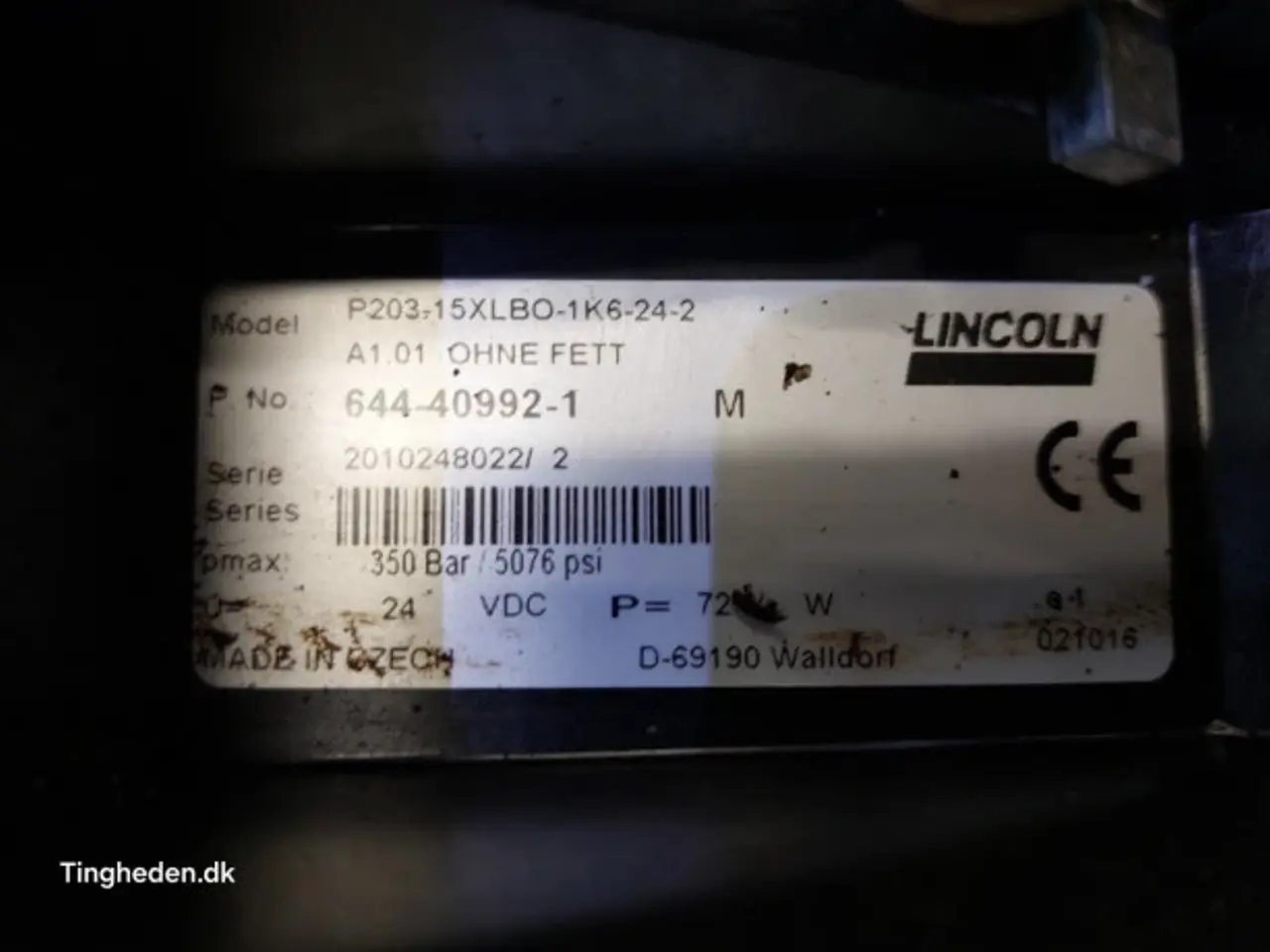 Billede 12 - Licoln P203-15XLBO-1K6-24-2 Centralsmøring- Fedtpumpe