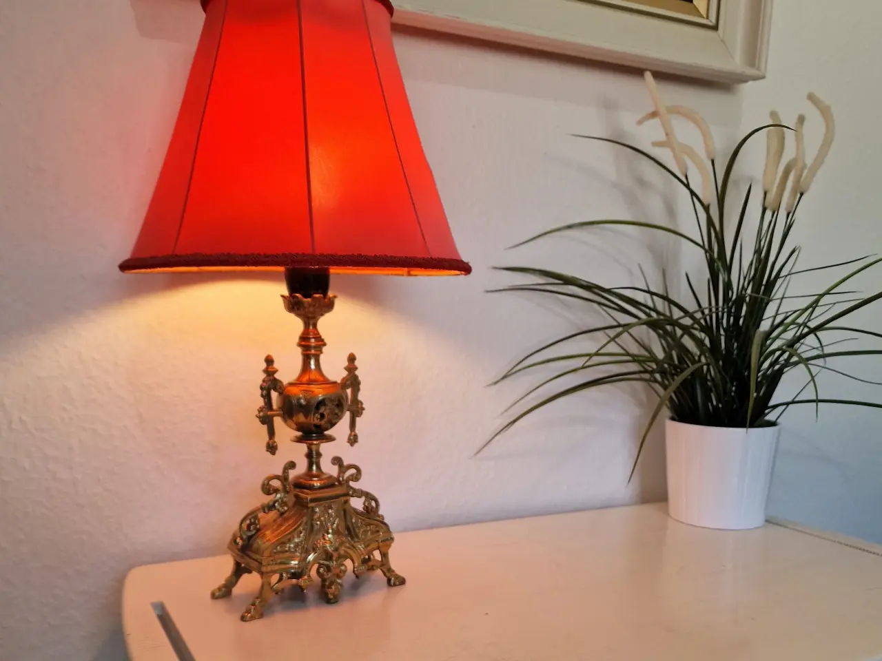 Billede 5 - Bordlampe i messing