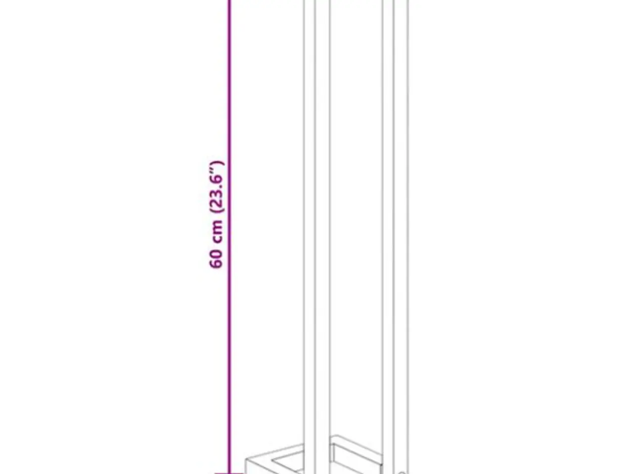 Billede 3 - håndklædeholder 12,5x12,5x60 cm jern sort