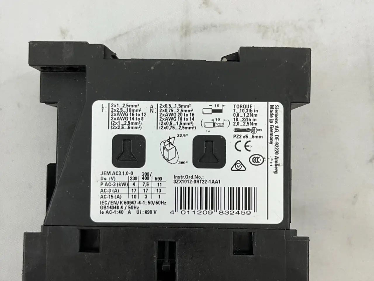 Billede 5 - Siemens SIRIUS 3RT2025-1BB40 DC kontaktor + Solid