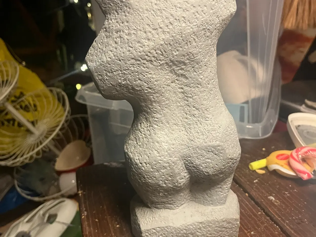 Billede 1 - Rå beton buste/torso skulptur