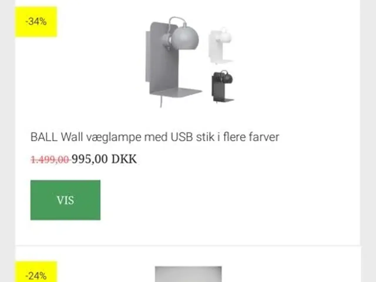 Billede 3 - Wall lampe med USB