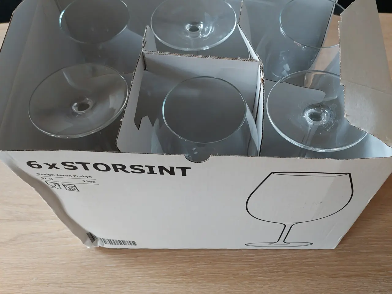Billede 1 - 6 Storsint Rødvinsglas 67 cl, nye