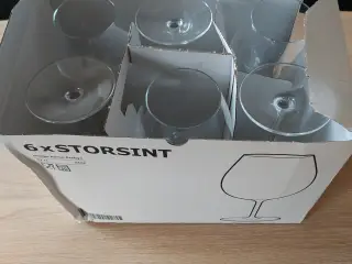 6 Storsint Rødvinsglas 67 cl, nye